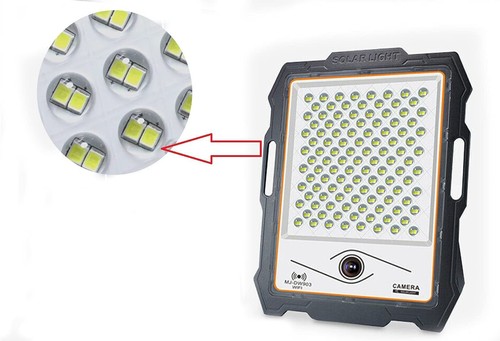 Faro led esterno con pannello - faro,